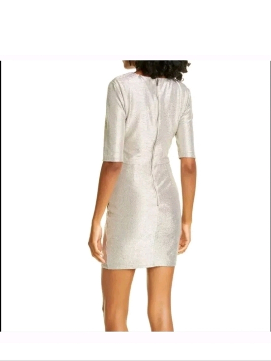 Alice + Olivia Judy dress with metallic V-Neck Mini Dress 0 New without tags. - Picture 12 of 16